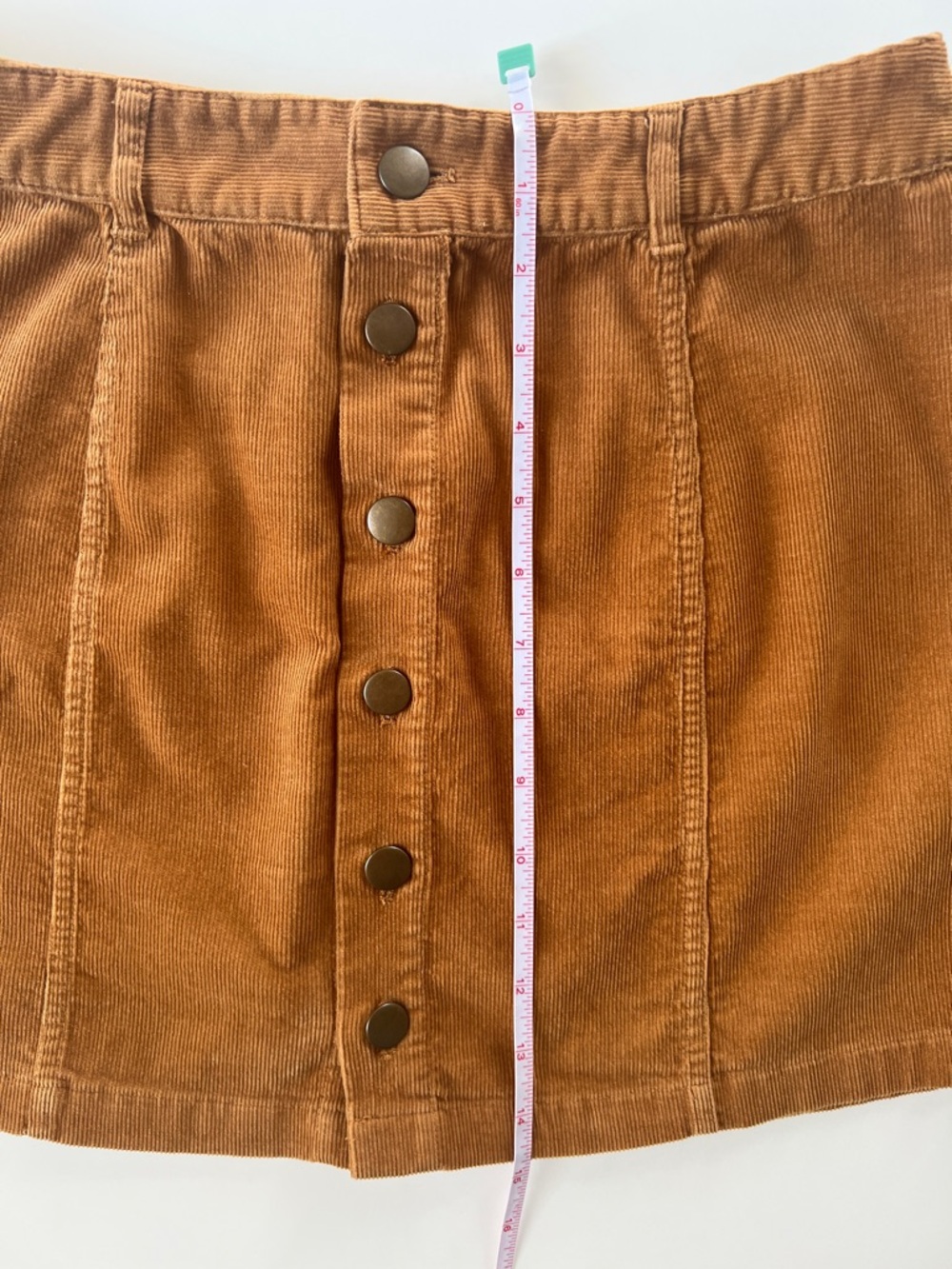 BONGO Rust Brown Corduroy Button-Front Mini Skirt - Picture 8 of 9
